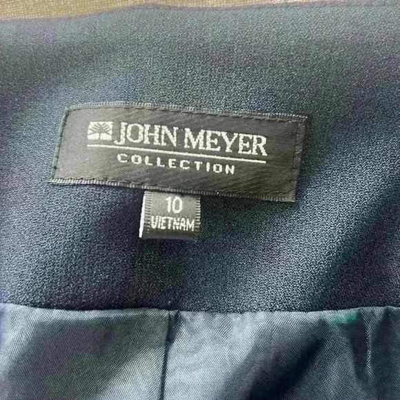 John Meyer Navy jacket long sleeve zipper with snap front 10. Exc condition - Picture 7 of 9